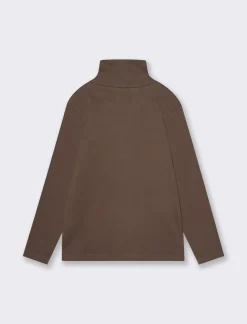 Piazza Italia T-shirt collo alto caldo cotone da bambino - Marrone Flash Sale