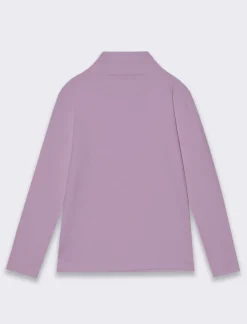 Piazza Italia T-shirt collo alto in tessuto interlock da bambina - Lilla 0 Sale