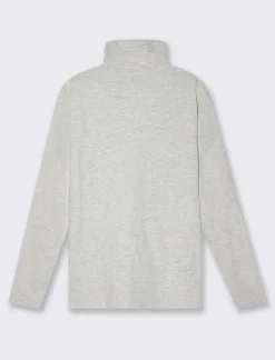 Piazza Italia T-shirt collo alto maniche lunghe slim fit - mel. Grigio Flash Sale