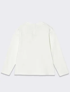 Piazza Italia T-SHIRT CON APPLICAZIONE AL COLLO - panna Bianco Discount