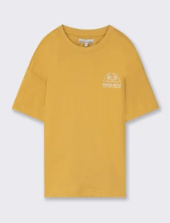 Piazza Italia T-shirt con ricamo e stampa - Senape Giallo New