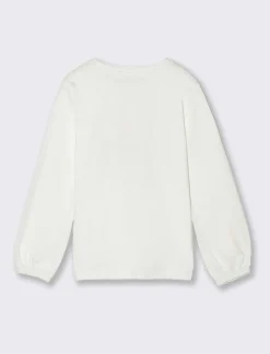 Piazza Italia T-shirt con stampa a borchie da bambina - Bianco sporco Flash Sale