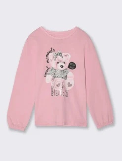 Piazza Italia T-shirt con stampa a borchie da bambina - Rosa Shop