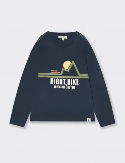 Piazza Italia T-shirt con stampa frontale - Blu Best Sale