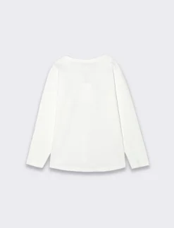 Piazza Italia T-shirt con stampa frontale - Bianco sporco Cheap