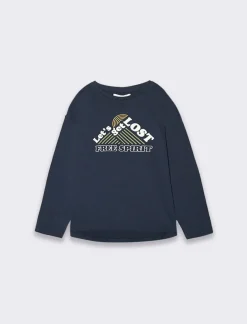 Piazza Italia T-shirt con stampa frontale - Blu Best Sale