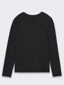 Piazza Italia T-shirt con stampa glitter e applicazione - Nero Best