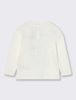 Piazza Italia T-shirt con stampa in cotone garzato - Bianco sporco Best Sale