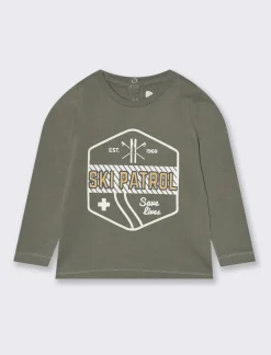 Piazza Italia T-shirt con stampaÂ in jersey peach - Verde militare Cheap