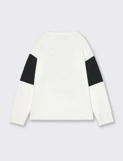 Piazza Italia T-shirt con tagli sulle maniche da bambino - Bianco sporco Fashion