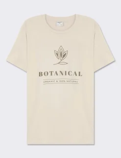 Piazza Italia T-shirt girocollo con stampa a contrasto sulle maniche regular fit - latte Bianco Shop