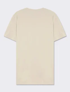 Piazza Italia T-shirt girocollo con stampa a contrasto sulle maniche regular fit - latte Bianco Shop