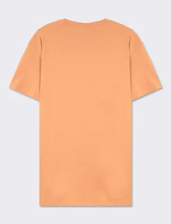 Piazza Italia T-shirt girocollo con stampa a contrasto sulle maniche regular fit - Rosa salmone Arancione Best