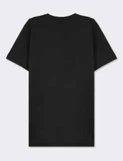 Piazza Italia T-shirt girocollo maniche corte regular fit college inspiration - Nero Clearance