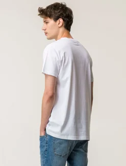 Piazza Italia T-shirt girocollo maniche corte regular fit college inspiration - Bianco Sale