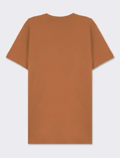 Piazza Italia T-shirt girocollo maniche corte regular fit college inspiration - tabacco Marrone Cheap