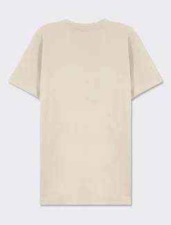 Piazza Italia T-shirt girocollo maniche corte regular fit college inspiration - latte Bianco Outlet