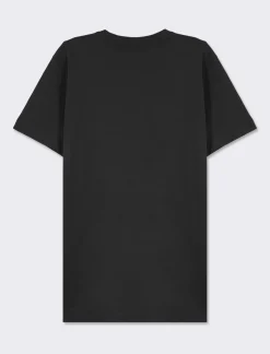 Piazza Italia T-shirt girocollo maniche corte regular fit college inspiration - Nero Discount