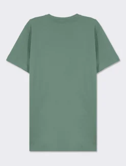 Piazza Italia T-shirt girocollo maniche corte regular fit college inspiration - Verde Hot