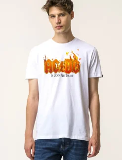 Piazza Italia T-shirt girocollo maniche corte regular fit con stampa GORILLAZ License - Bianco Online