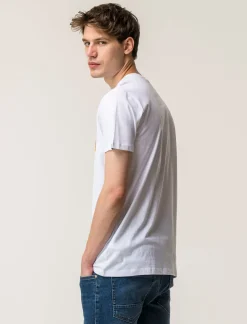 Piazza Italia T-shirt girocollo maniche corte regular fit con stampa GORILLAZ License - Bianco Online