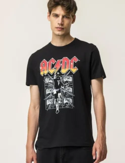 Piazza Italia T-shirt girocollo maniche corte regular fit con stampa GORILLAZ License - Nero Clearance