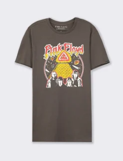 Piazza Italia T-shirt girocollo maniche corte regular fit con stampa PINKFLOYD License - asfalto Grigio Sale