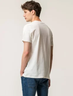 Piazza Italia T-shirt girocollo maniche corte regular fit con stampa PINKFLOYD License - sporco Bianco Outlet