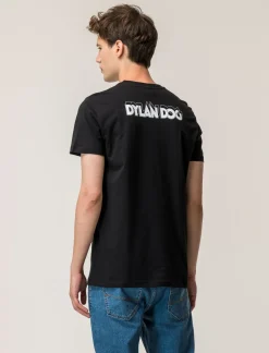 Piazza Italia T-shirt girocollo maniche corte regular fit con stampa DYLAN DOG License - Nero Store