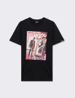 Piazza Italia T-shirt girocollo maniche corte regular fit con stampa DYLAN DOG License - Nero Store