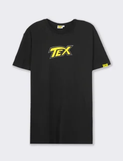 Piazza Italia T-shirt girocollo maniche corte regular fitcon TEX WILLER License - Nero Hot