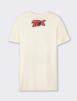 Piazza Italia T-shirt girocollo maniche corte regular fitcon TEX WILLER License - sporco Bianco Clearance