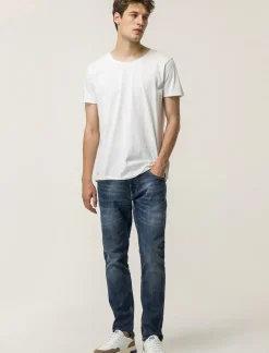 Piazza Italia T-shirt girocollo maniche corte regular fit in jersey in puro cotone - Bianco Online