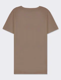 Piazza Italia T-shirt girocollo maniche corte regular fit in jersey in puro cotone - kaki Verde Best