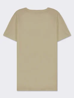 Piazza Italia T-shirt girocollo maniche corte regular fit in jersey in puro cotone - stone Grigio New