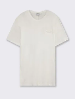 Piazza Italia T-shirt girocollo maniche corte loose fit in jersey slub puro cotone - Bianco Best Sale