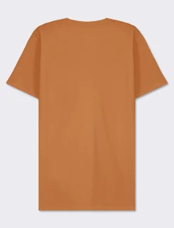 Piazza Italia T-shirt girocollo maniche corte regularfit in jersey puro cotone - tabacco Marrone Sale