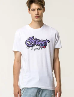 Piazza Italia T-shirt girocollo maniche corte regular fit con stampa graffiti USA Inspiration - Bianco Sale