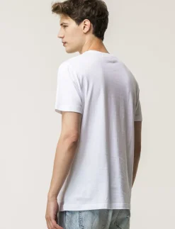 Piazza Italia T-shirt girocollo maniche corte regular fit con stampa graffiti USA Inspiration - Bianco Sale