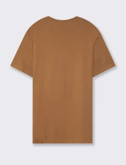 Piazza Italia T-shirt girocollo maniche corte regular fit con stampa graffiti USA Inspiration - tabacco Marrone Best Sale