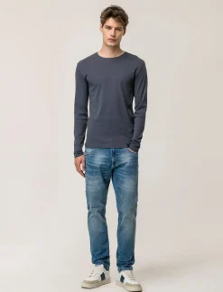 Piazza Italia T-shirt girocollo slim fit in jersey - Avion Blu Fashion