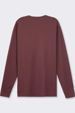 Piazza Italia T-shirt girocollo slim fit in jersey - Bordeaux Rosso New