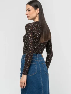 Piazza Italia T-shirt girocollo stampata manica lunga - var 1 Best Sale