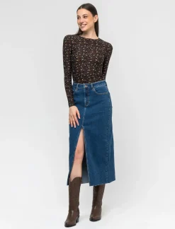 Piazza Italia T-shirt girocollo stampata manica lunga - var 1 Best Sale