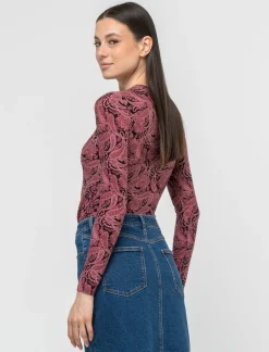 Piazza Italia T-shirt girocollo stampata manica lunga - var 2 Best Sale