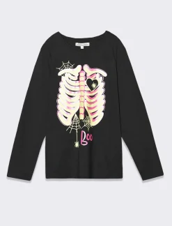 Piazza Italia T-shirt Halloween con ali da pipistrello da bambina - Nero Flash Sale