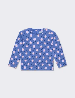 Piazza Italia T-shirt in all over, per uno stile romantico, disponibile in 2 varianti colore  - Azzurro Best Sale