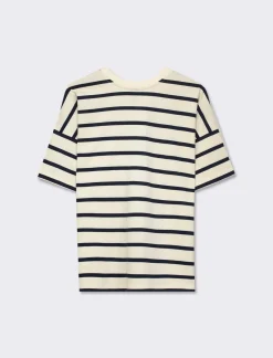 Piazza Italia T-shirt in cotone con manica 3/4 a strisce - var 1 Fashion