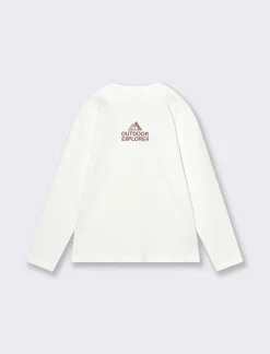 Piazza Italia T-shirt in cotone manica con stampa frontale e posteriore - sporco Bianco Best Sale