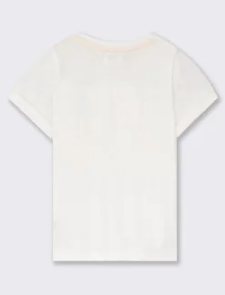 Piazza Italia T-shirt in jersey con taschino a righe - sporco Bianco New